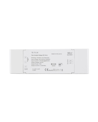 GloboStar® 73130 TE-75-24 SKYDANCE AC Triac Dimmer Push