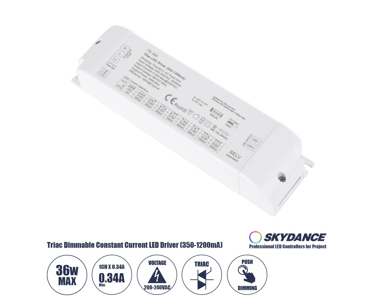 GloboStar® 73135 TE-36A SKYDANCE AC Triac Dimmable Constant