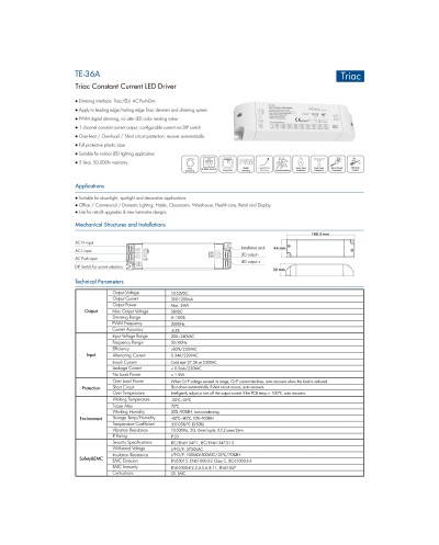 GloboStar® 73135 TE-36A SKYDANCE AC Triac Dimmable Constant