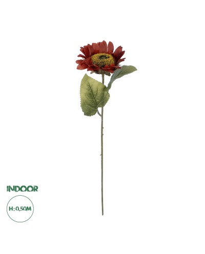 GloboStar® Artificial Garden RED SUNFLOWER  BRANCH 21214