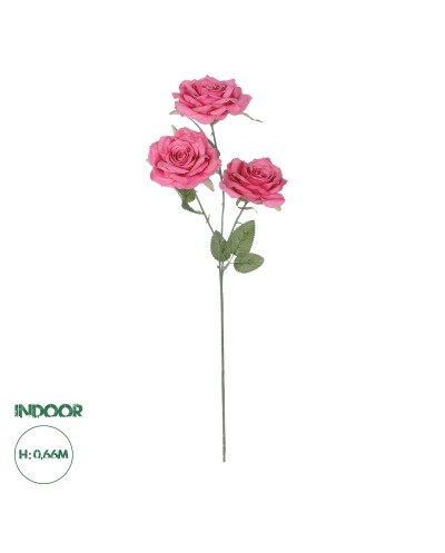 GloboStar® Artificial Garden  HOT PINK ROSE BRANCH 21135