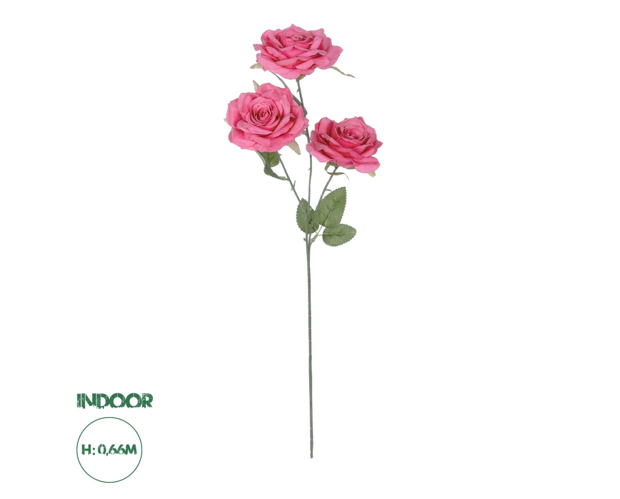 GloboStar® Artificial Garden  HOT PINK ROSE BRANCH 21135