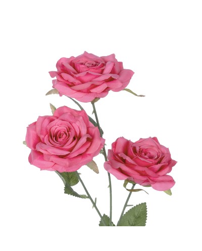 GloboStar® Artificial Garden  HOT PINK ROSE BRANCH 21135