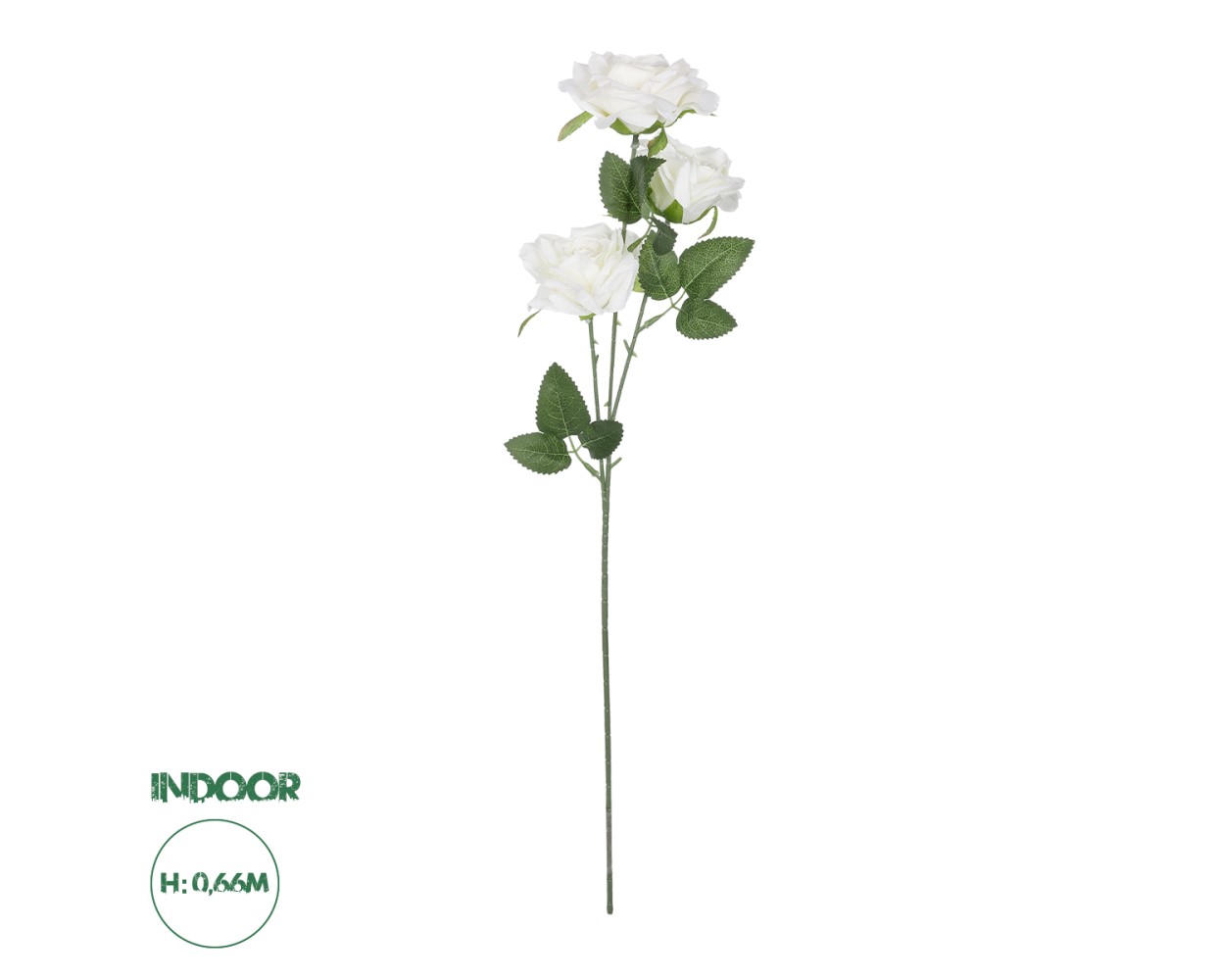 GloboStar® Artificial Garden WHITE ROSE BRANCH 21138