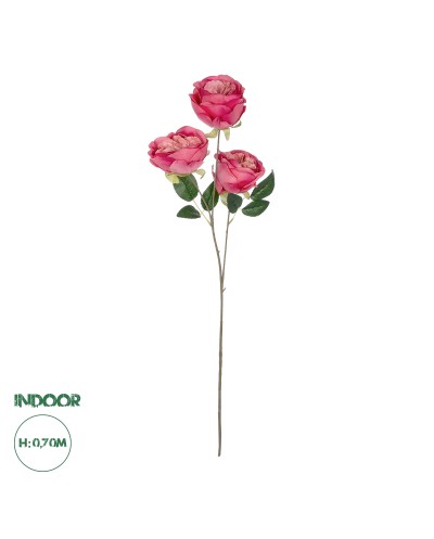 GloboStar® Artificial Garden HOT PINK ROSE BRANCH 21139