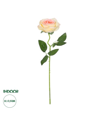 GloboStar® Artificial Garden CHAMPAGNE ROSE BRANCH 21141