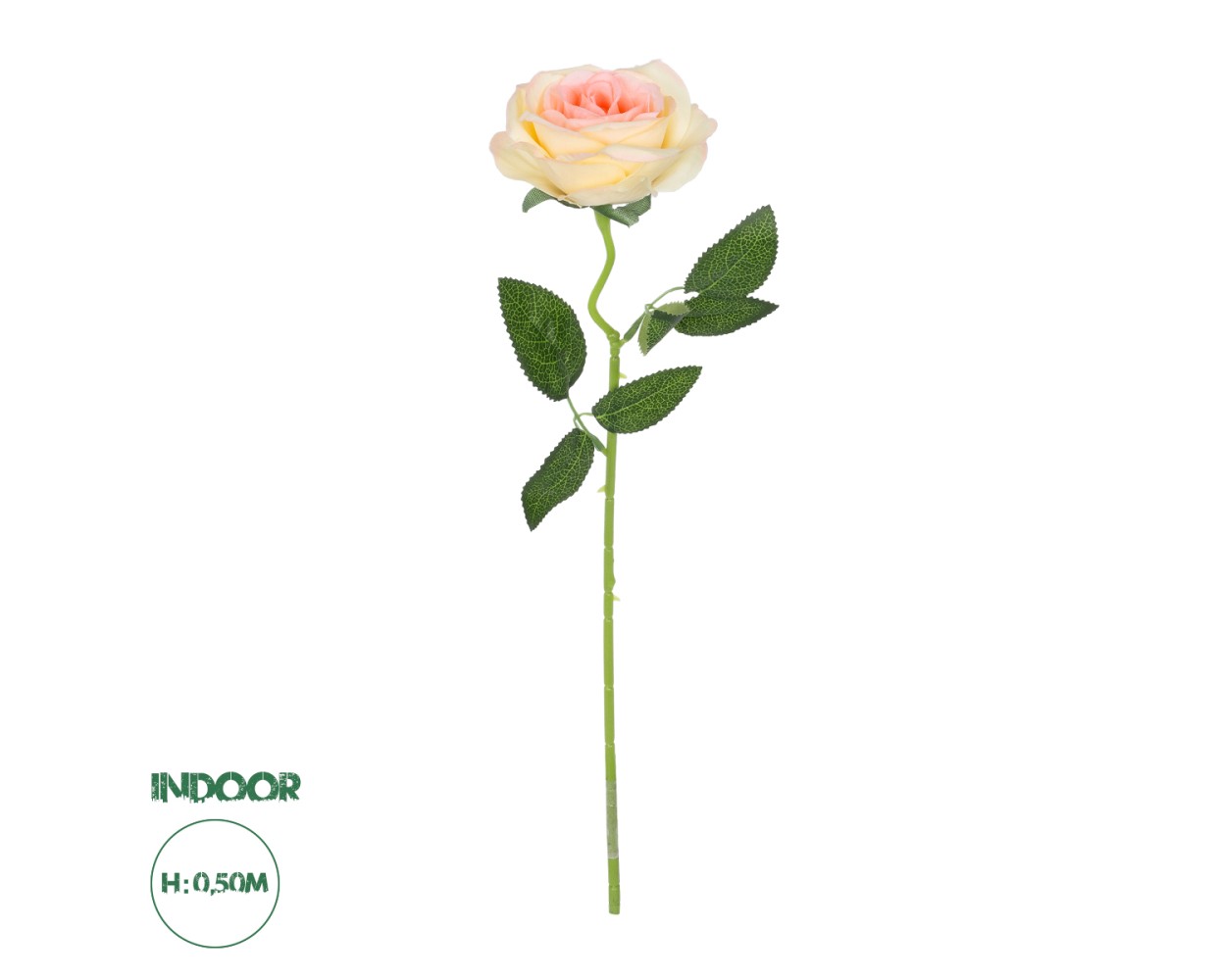 GloboStar® Artificial Garden CHAMPAGNE ROSE BRANCH 21141