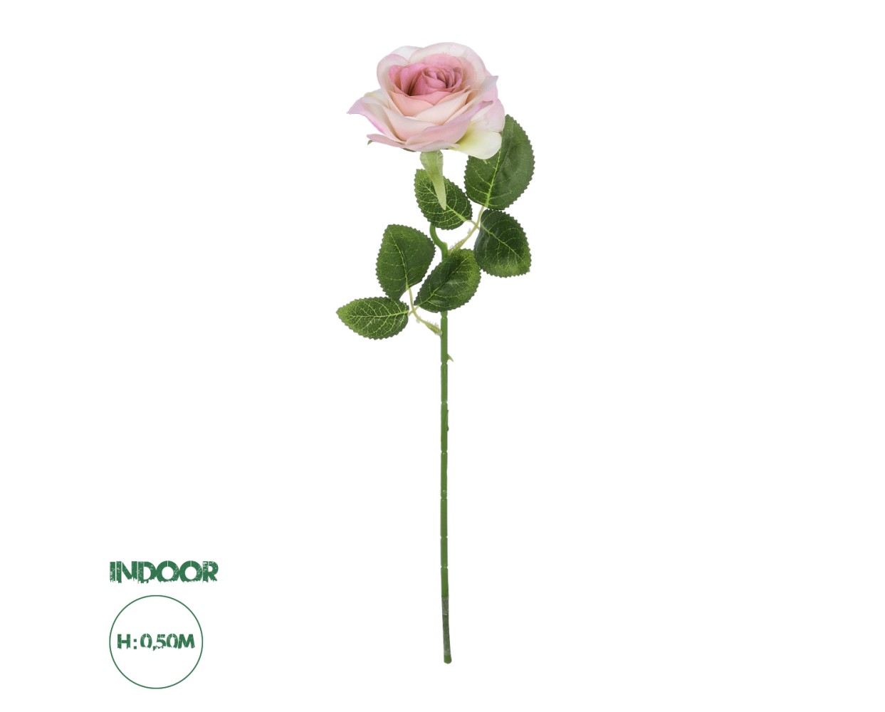 GloboStar® Artificial Garden LIGHT PINK ROSE  BRANCH 21137