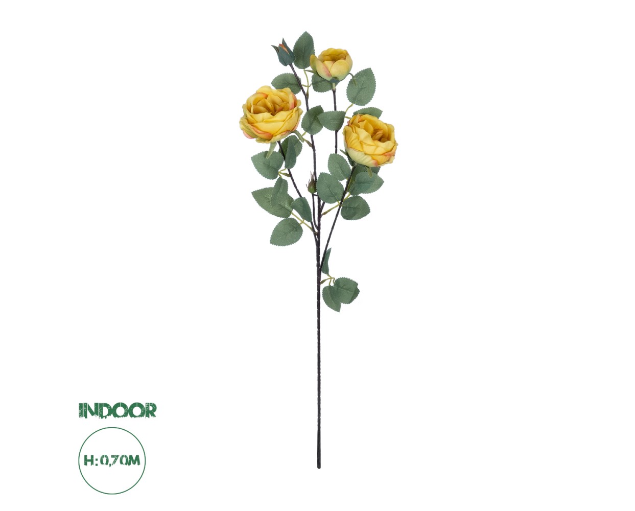 GloboStar® Artificial Garden YELLOW CLIMBING ROSE BRANCH