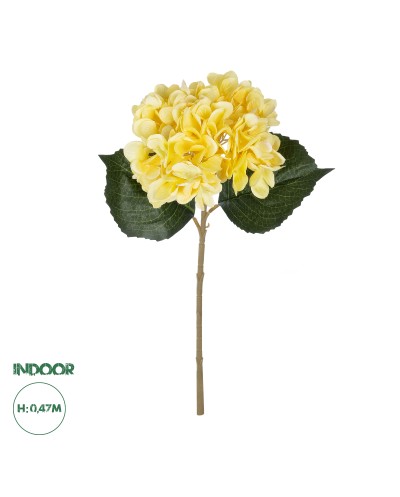 GloboStar® Artificial Garden YELLOW HYDRANGEA BRANCH 21176