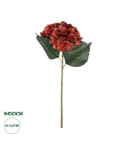 GloboStar® Artificial Garden RED HYDRANGEA BRANCH 21174