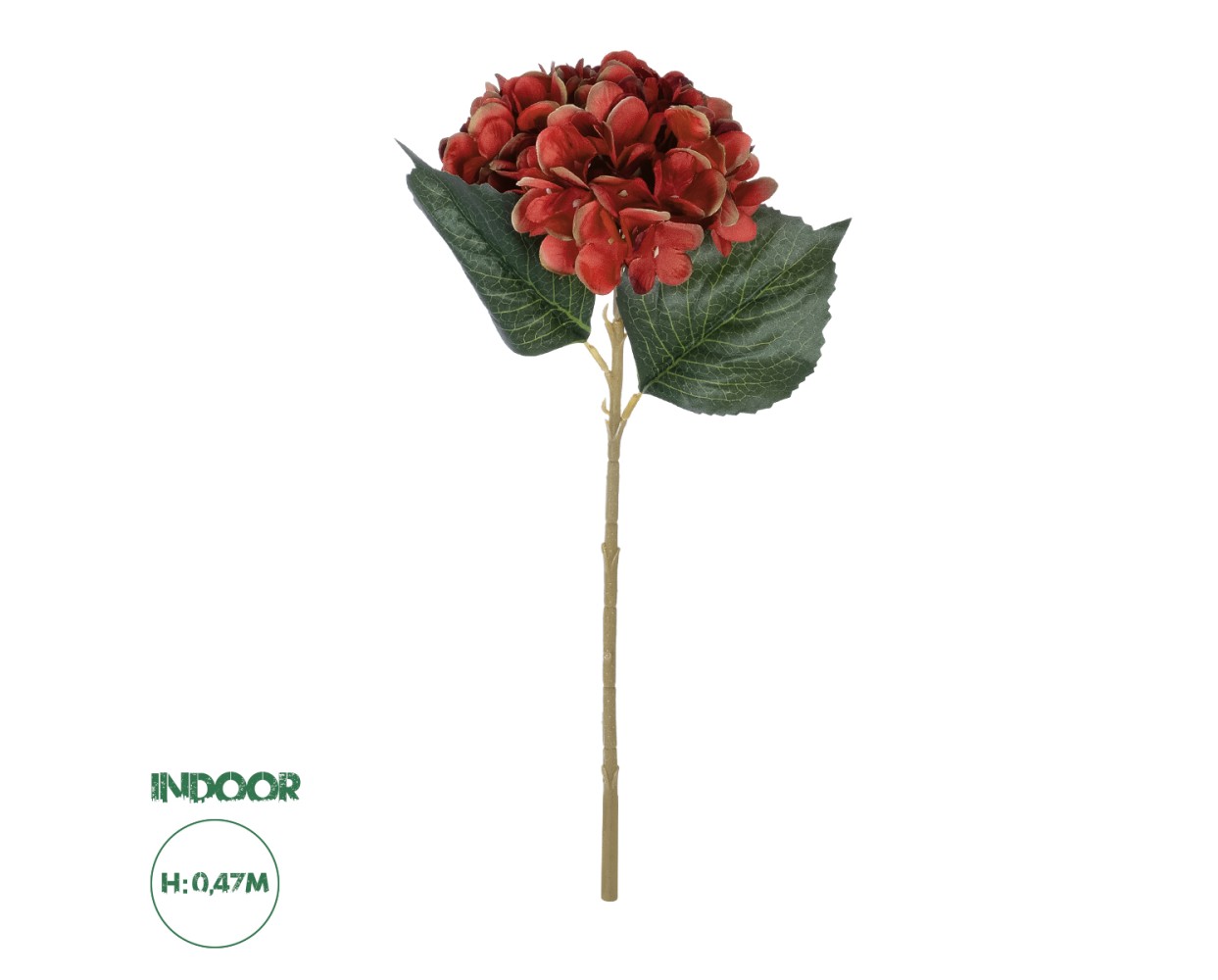 GloboStar® Artificial Garden RED HYDRANGEA BRANCH 21174