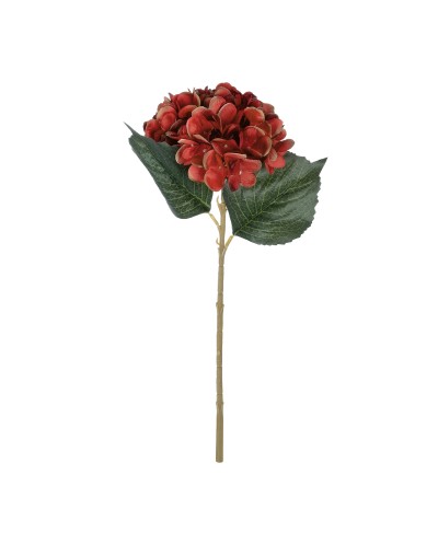 GloboStar® Artificial Garden RED HYDRANGEA BRANCH 21174