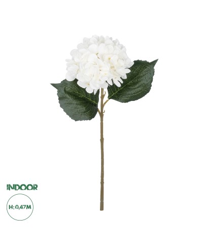 GloboStar® Artificial Garden WHITE HYDRANGEA BRANCH 21173