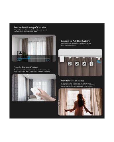 GloboStar® 80133 SONOFF ZBCurtain - Zigbee Smart Curtain