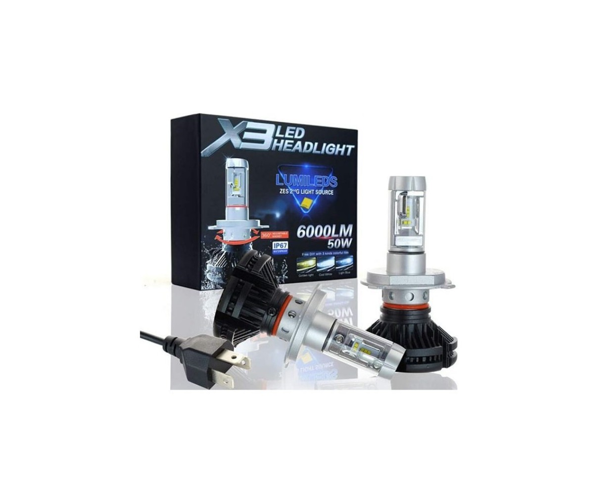 Λάμπες LED - X3-H4 - 50W - Canbus - 007005