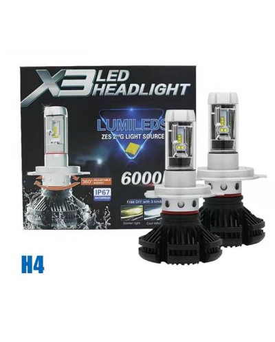 Λάμπες LED - X3-H4 - 50W - Canbus - 007005