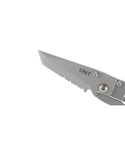 CRKT K.I.S.S. SILVER W/TRIPLE POINT SERRATIONS