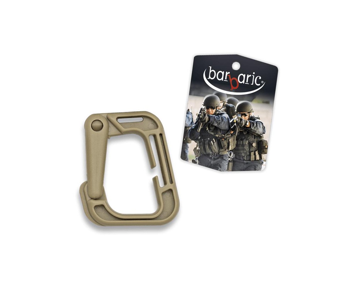 Κρίκος Carabiner Albainox συνθετικός Coyote
