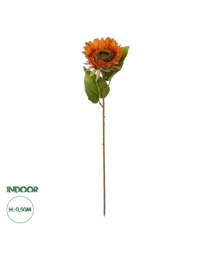 GloboStar® Artificial Garden ORANGE SUNFLOWER BRANCH 21213