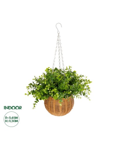 GloboStar® Artificial Garden EUCALYPTUS HANGING PLANT 20640