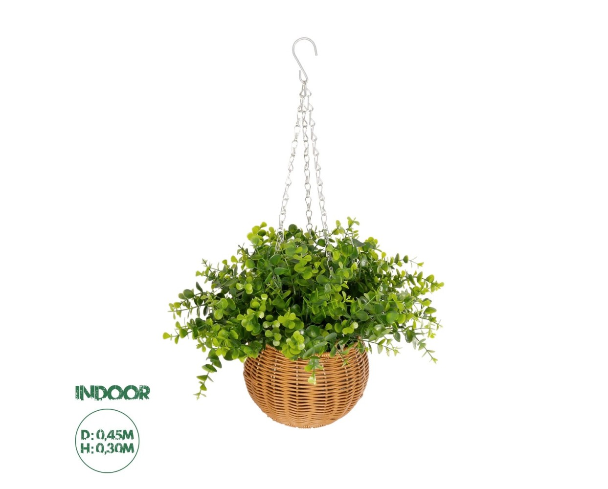 GloboStar® Artificial Garden EUCALYPTUS HANGING PLANT 20640