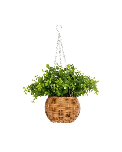 GloboStar® Artificial Garden EUCALYPTUS HANGING PLANT 20640