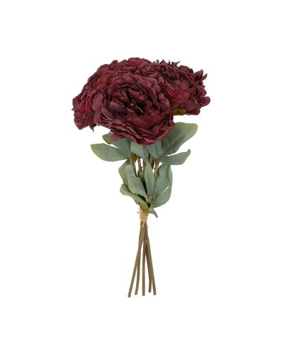 GloboStar® Artificial Garden RED PEONY FLOWER BOUQUET 21086