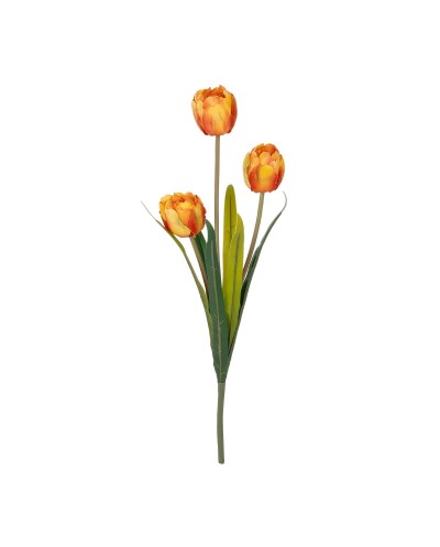 GloboStar® Artificial Garden ORANGE TULIP BRANCH 21308