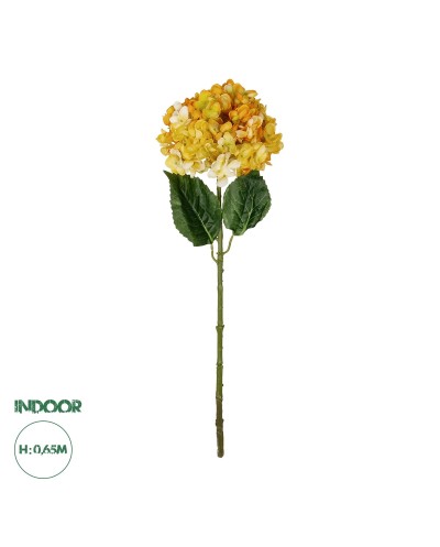 GloboStar® Artificial Garden YELLOW HYDRANGEA BRANCH 21317