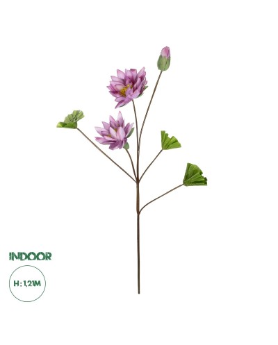 GloboStar® Artificial Garden PINK LOTUS BRANCH 21335