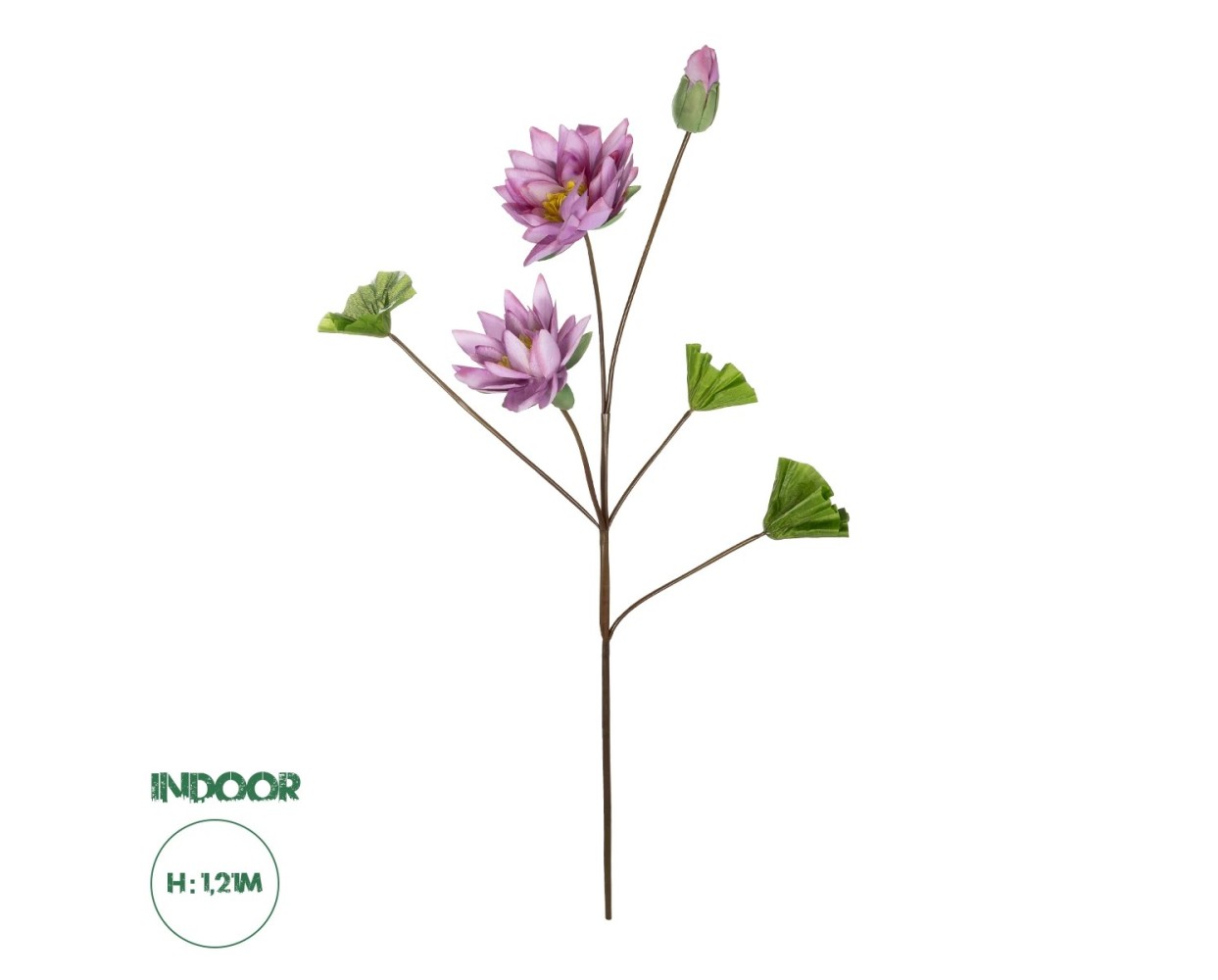 GloboStar® Artificial Garden PINK LOTUS BRANCH 21335