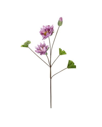 GloboStar® Artificial Garden PINK LOTUS BRANCH 21335