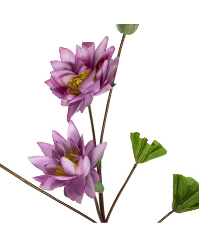 GloboStar® Artificial Garden PINK LOTUS BRANCH 21335