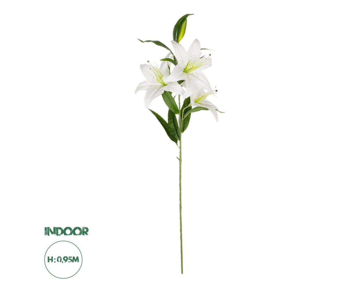 GloboStar® Artificial Garden WHITE LILY BRANCH 21312