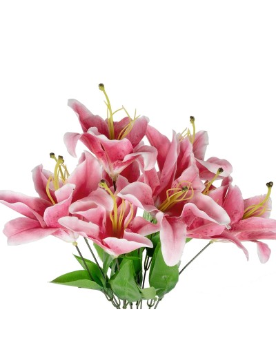 GloboStar® Artificial Garden PINK LILY BOUQUET 21314