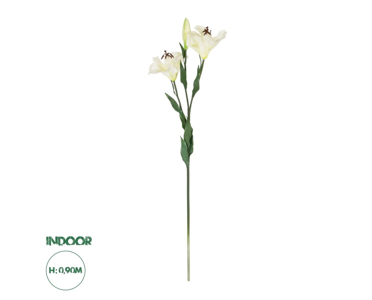 GloboStar® Artificial Garden WHITE LILY BRANCH 21310