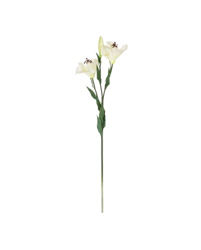 GloboStar® Artificial Garden WHITE LILY BRANCH 21310