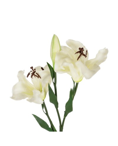 GloboStar® Artificial Garden WHITE LILY BRANCH 21310