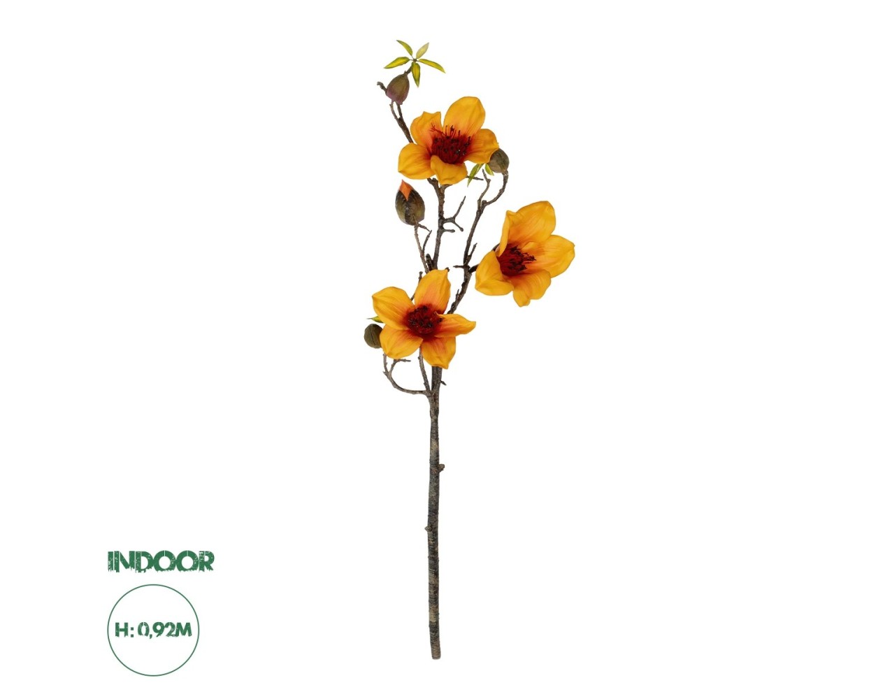 GloboStar® Artificial Garden ORANGE KAPOK BRANCH 21331