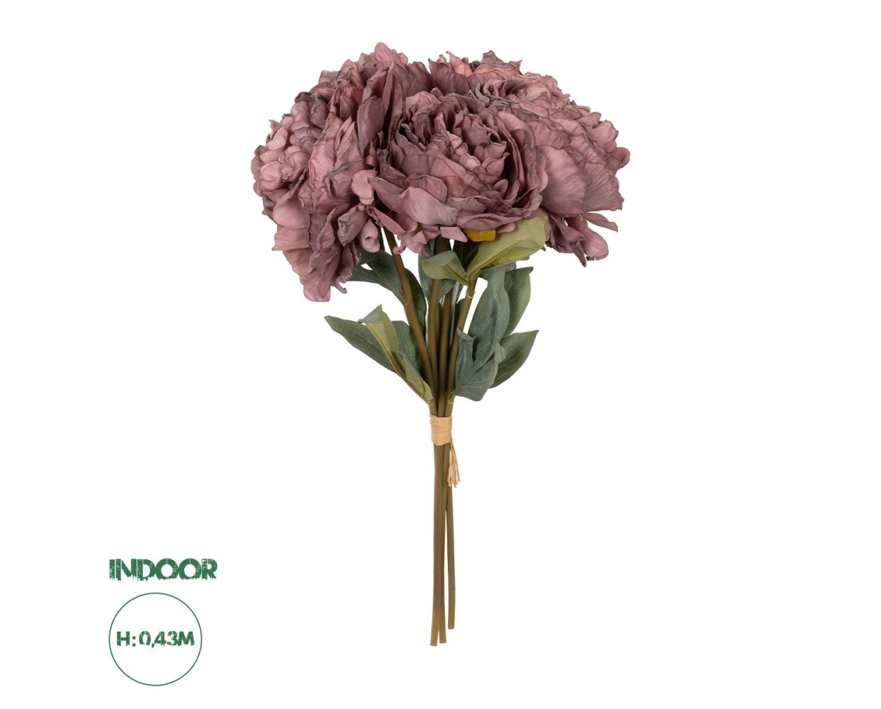 GloboStar® Artificial Garden DARK PINK PEONY FLOWER BOUQUET