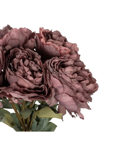 GloboStar® Artificial Garden DARK PINK PEONY FLOWER BOUQUET