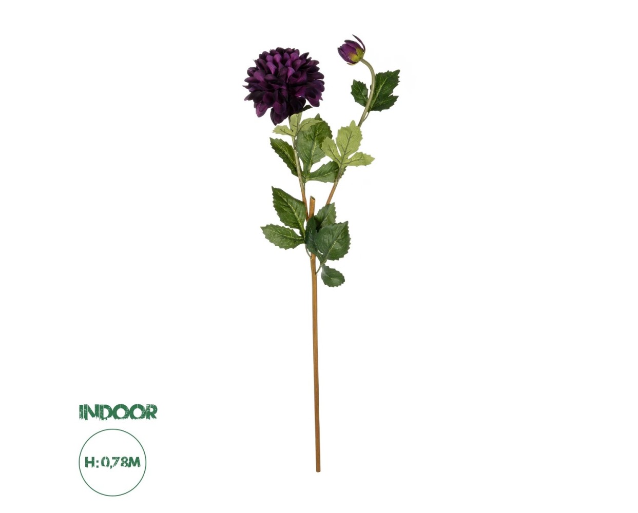 GloboStar® Artificial Garden PURPLE DHALIA BRANCH 21323