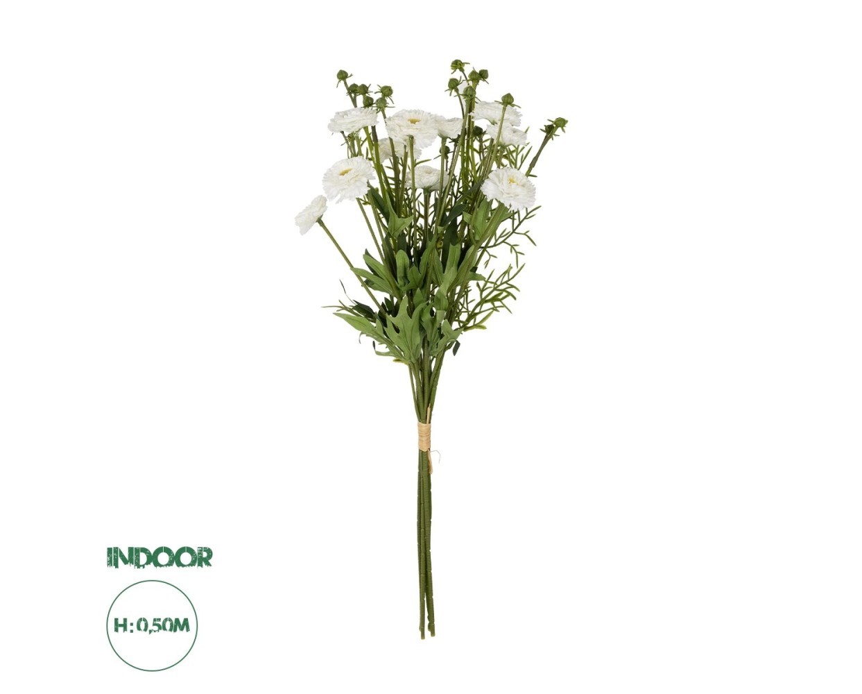 GloboStar® Artificial Garden WHITE CHRYSANTHEMUM BOUQUET