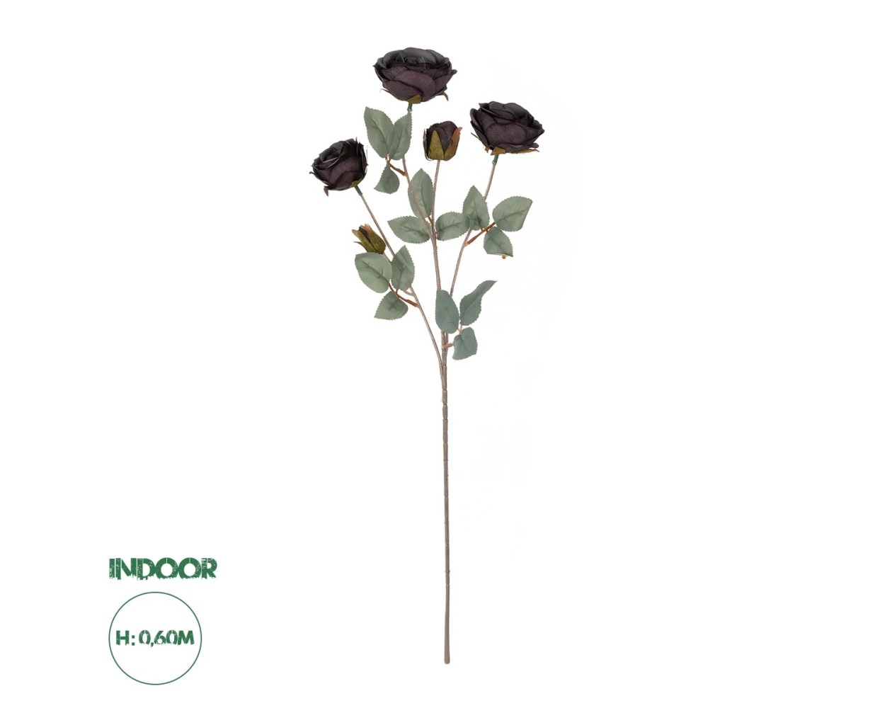 GloboStar® Artificial Garden PURPLE ROSE BRANCH 21301