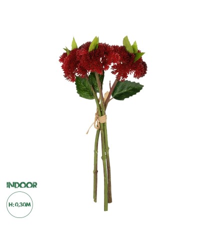 GloboStar® Artificial Garden RED SEDUM BOUQUET 21349