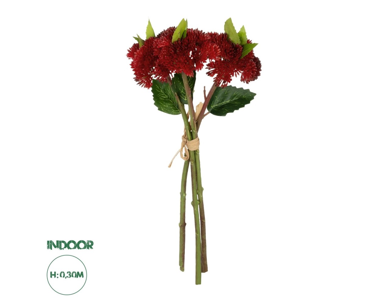 GloboStar® Artificial Garden RED SEDUM BOUQUET 21349