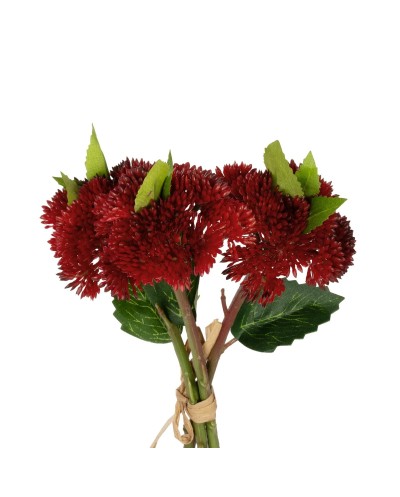 GloboStar® Artificial Garden RED SEDUM BOUQUET 21349