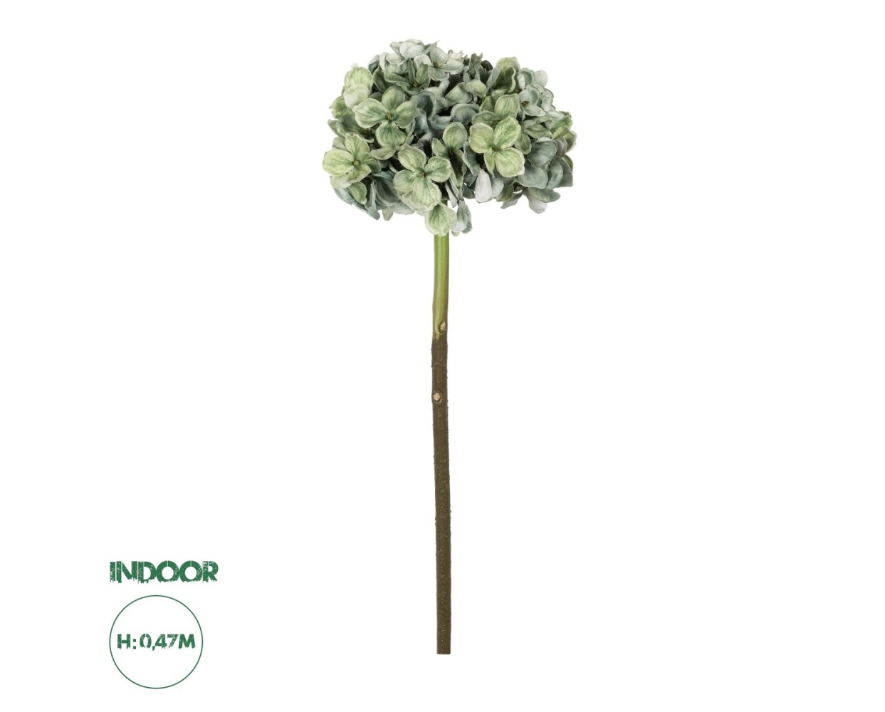 GloboStar® Artificial Garden GREEN HYDRANGEA BRANCH 21316