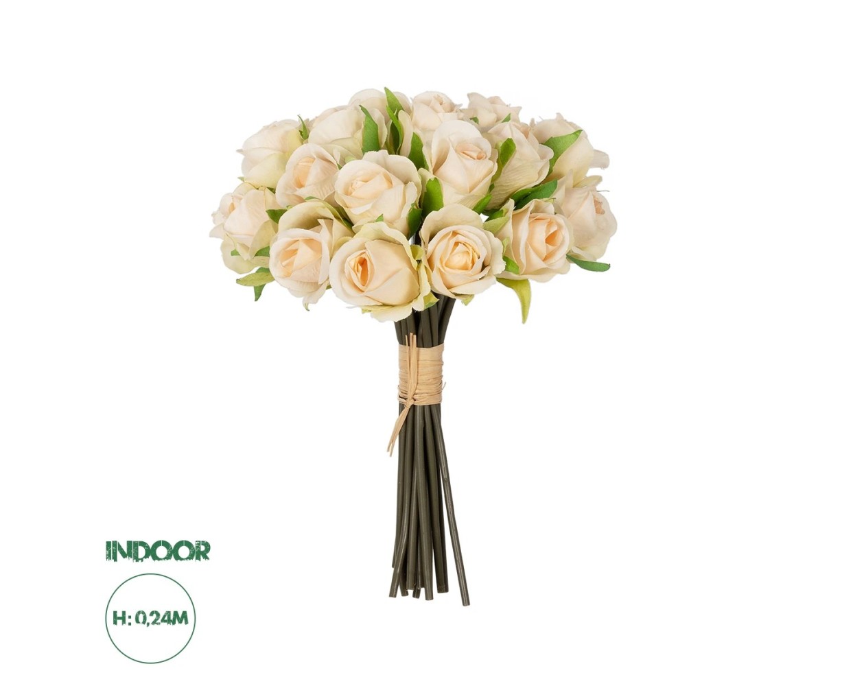 GloboStar® Artificial Garden CHAMPAGNE ROSE BOUQUET 21305